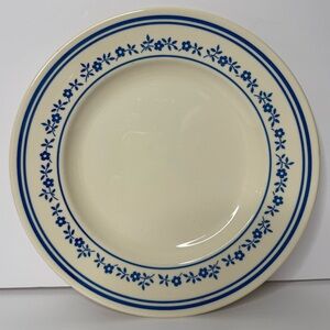 Blue Floral Pattern Dinner Plate - cottagecore home decor